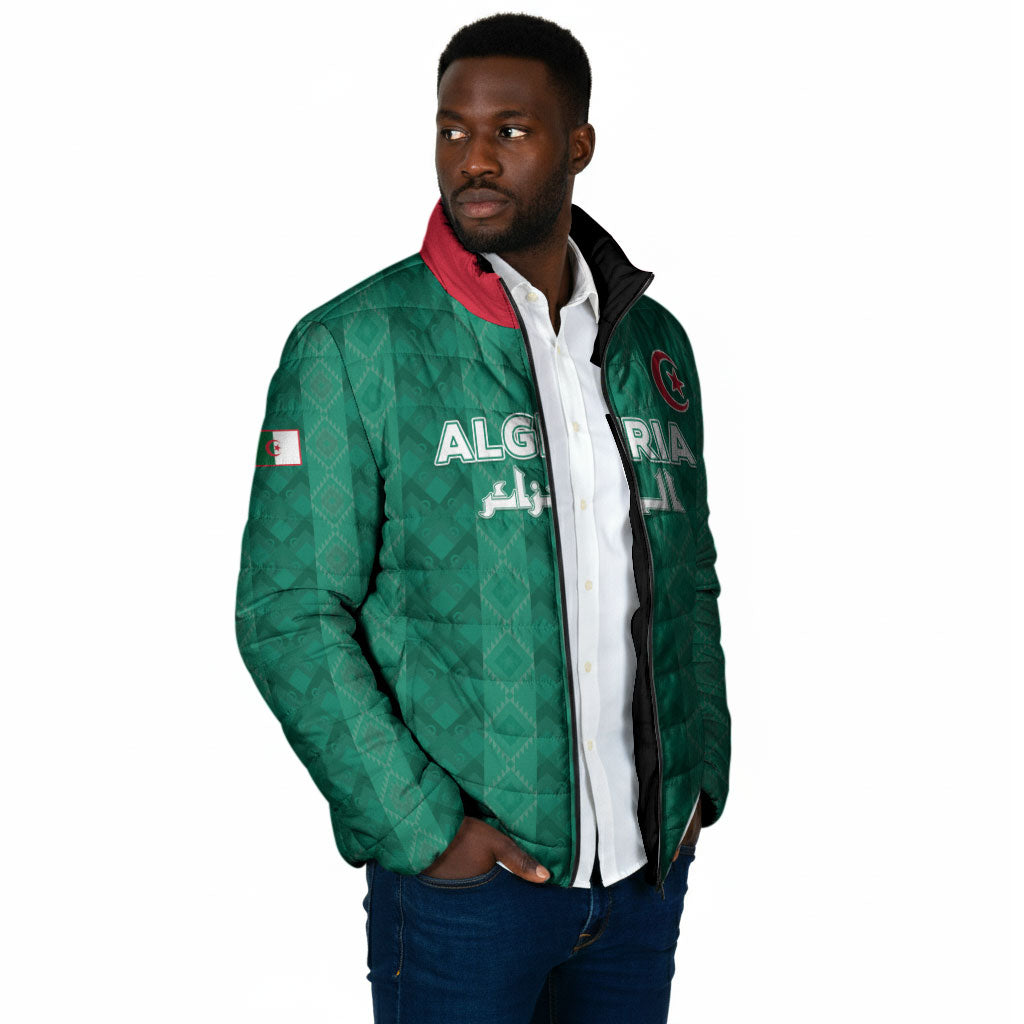 Custom Algeria Football 2026 Padded Jacket Algerian Geometric Patterns
