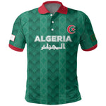 Custom Algeria Football 2026 Polo Shirt Algerian Geometric Patterns