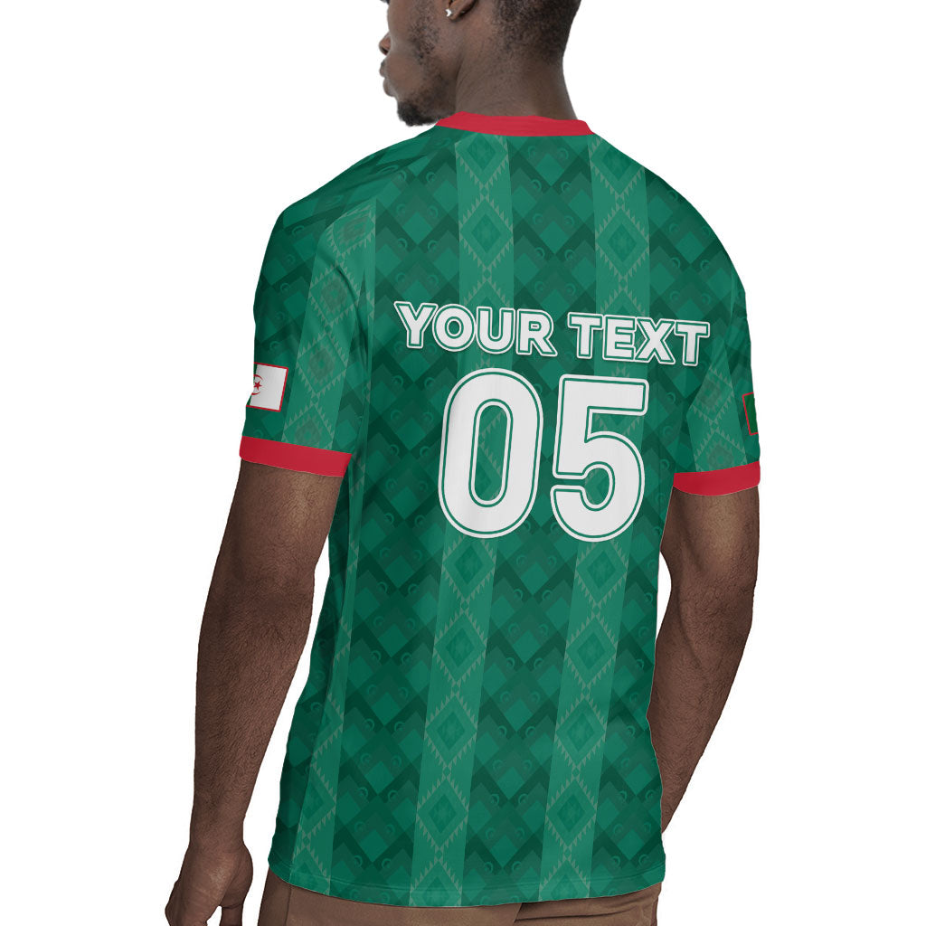 Custom Algeria Football 2026 Rugby Jersey Algerian Geometric Patterns