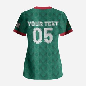 Custom Algeria Football 2026 Scrub Top Algerian Geometric Patterns