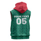 Custom Algeria Football 2026 Sleeveless Zip Hoodie Algerian Geometric Patterns