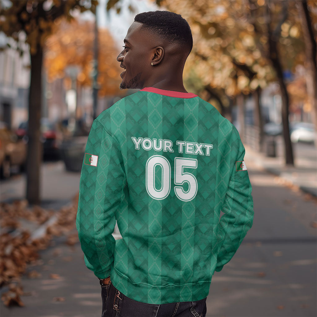 Custom Algeria Football 2026 Sweatshirt Algerian Geometric Patterns