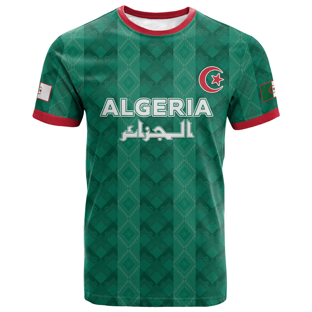 Custom Algeria Football 2026 T shirt Algerian Geometric Patterns