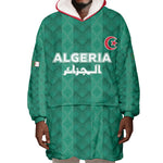 Custom Algeria Football 2026 Wearable Blanket Hoodie Algerian Geometric Patterns