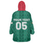 Custom Algeria Football 2026 Wearable Blanket Hoodie Algerian Geometric Patterns