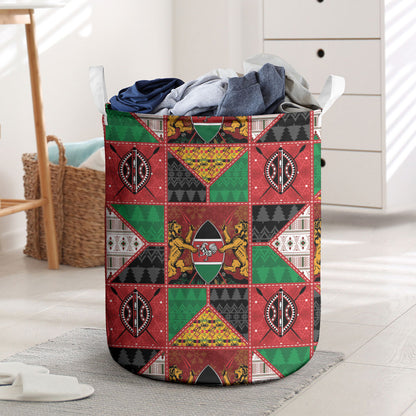 Kenya Christmas Laundry Basket Patchwork Style