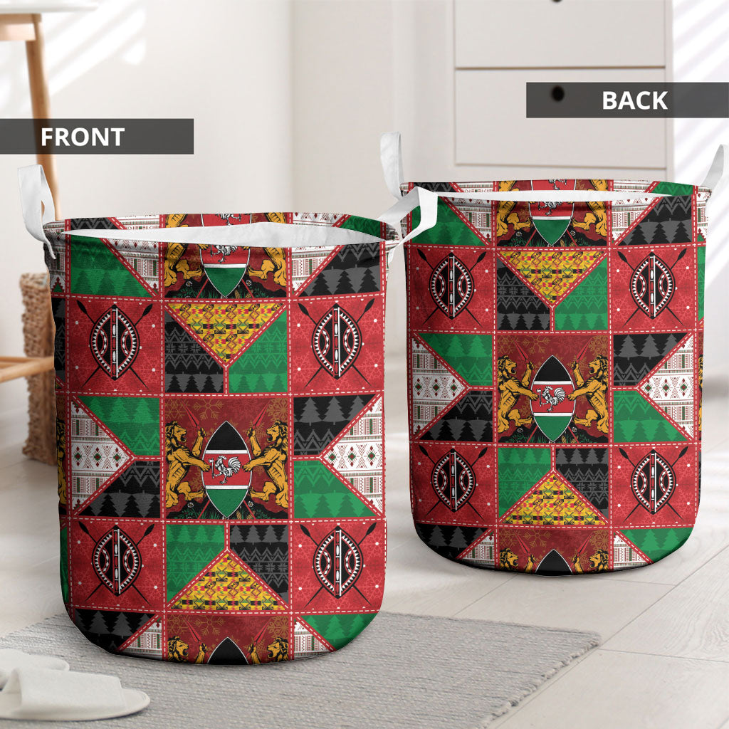 Kenya Christmas Laundry Basket Patchwork Style