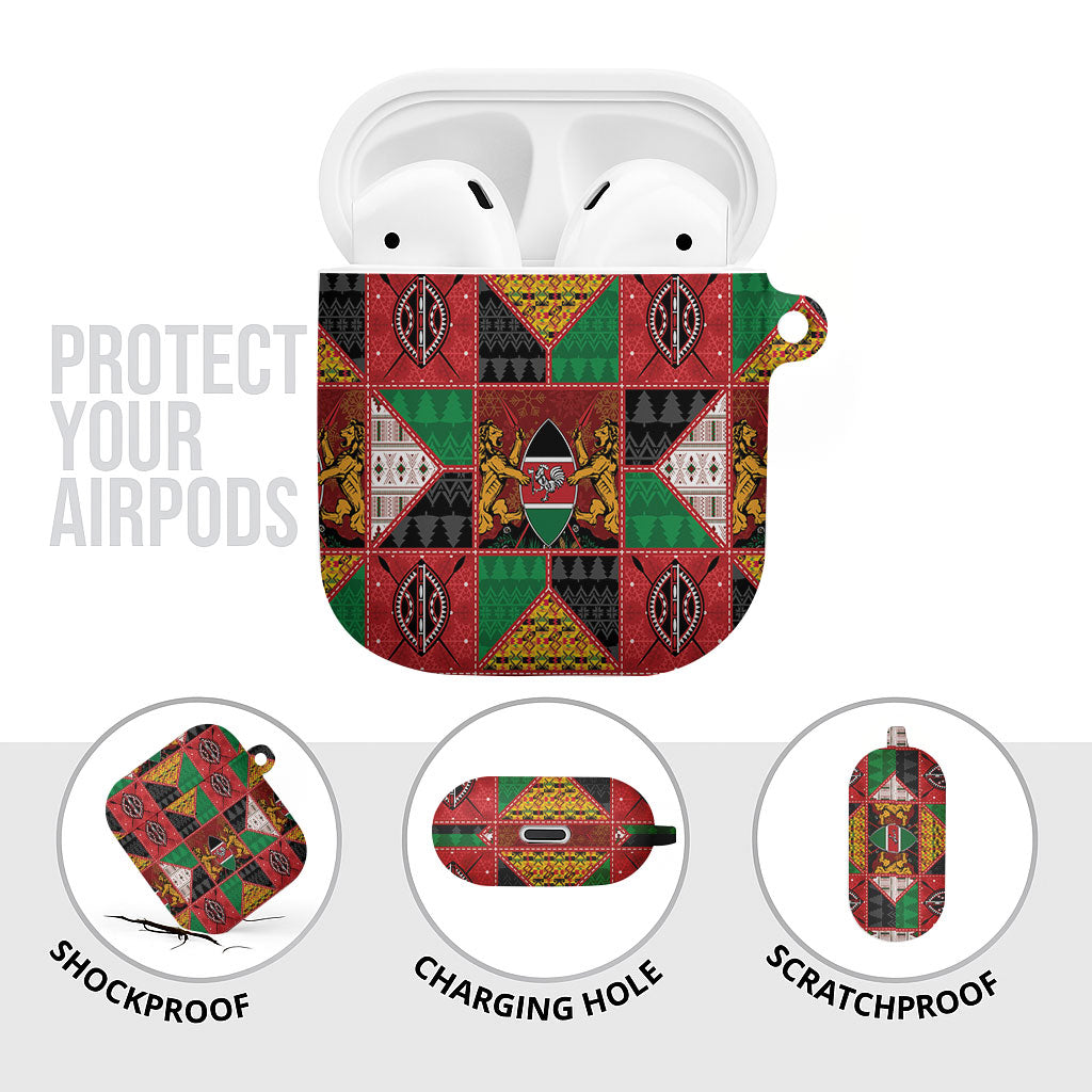 Kenya Christmas AirPods Case Patchwork Style