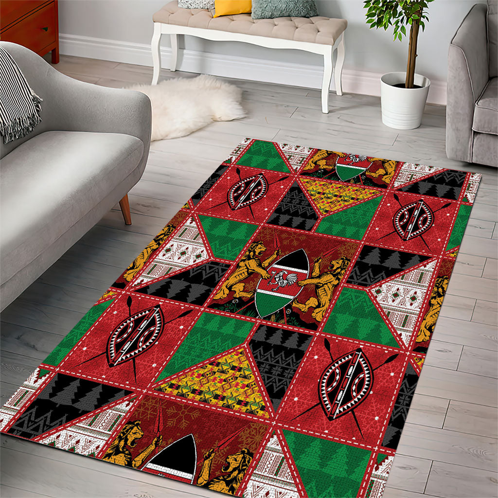 Kenya Christmas Area Rug Patchwork Style