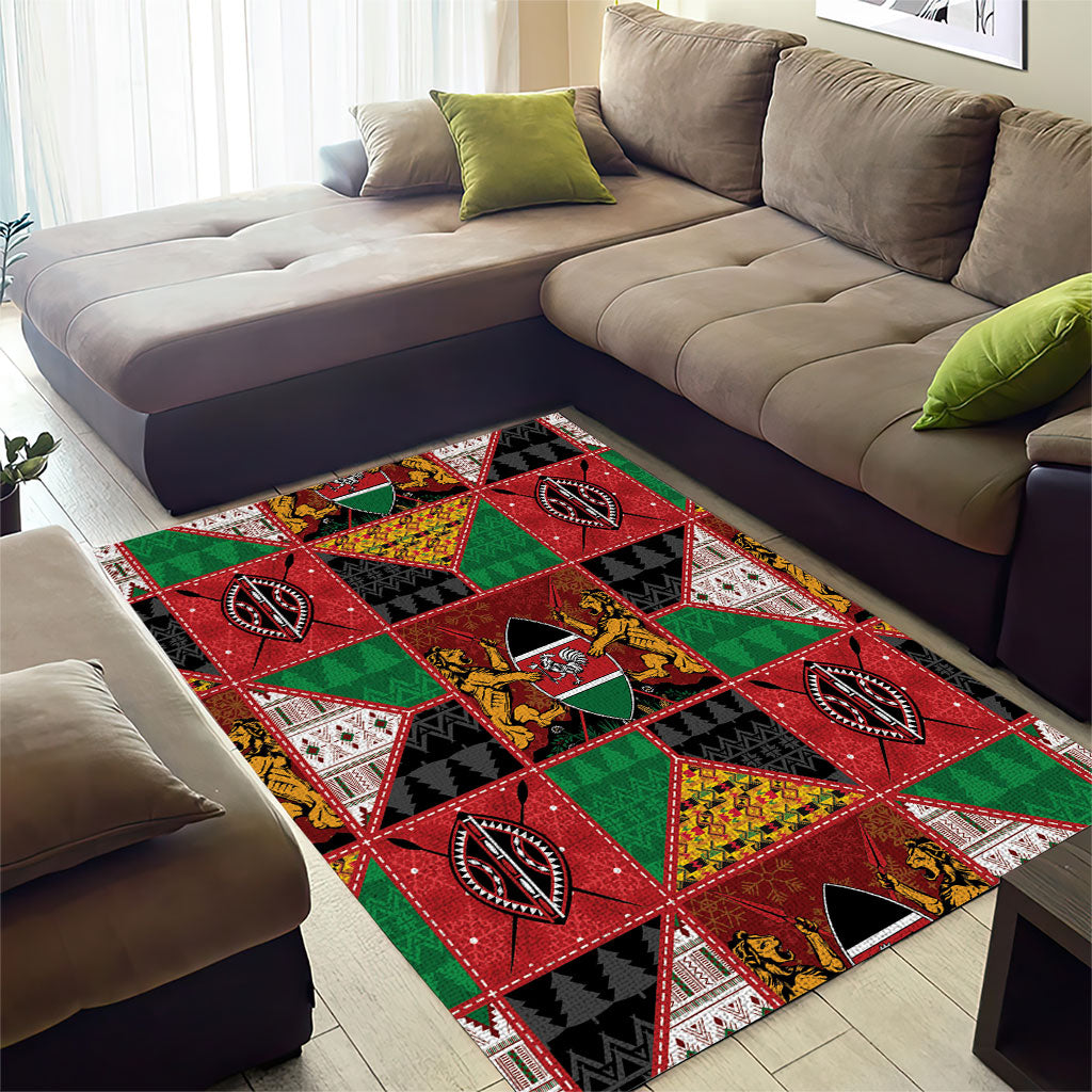 Kenya Christmas Area Rug Patchwork Style