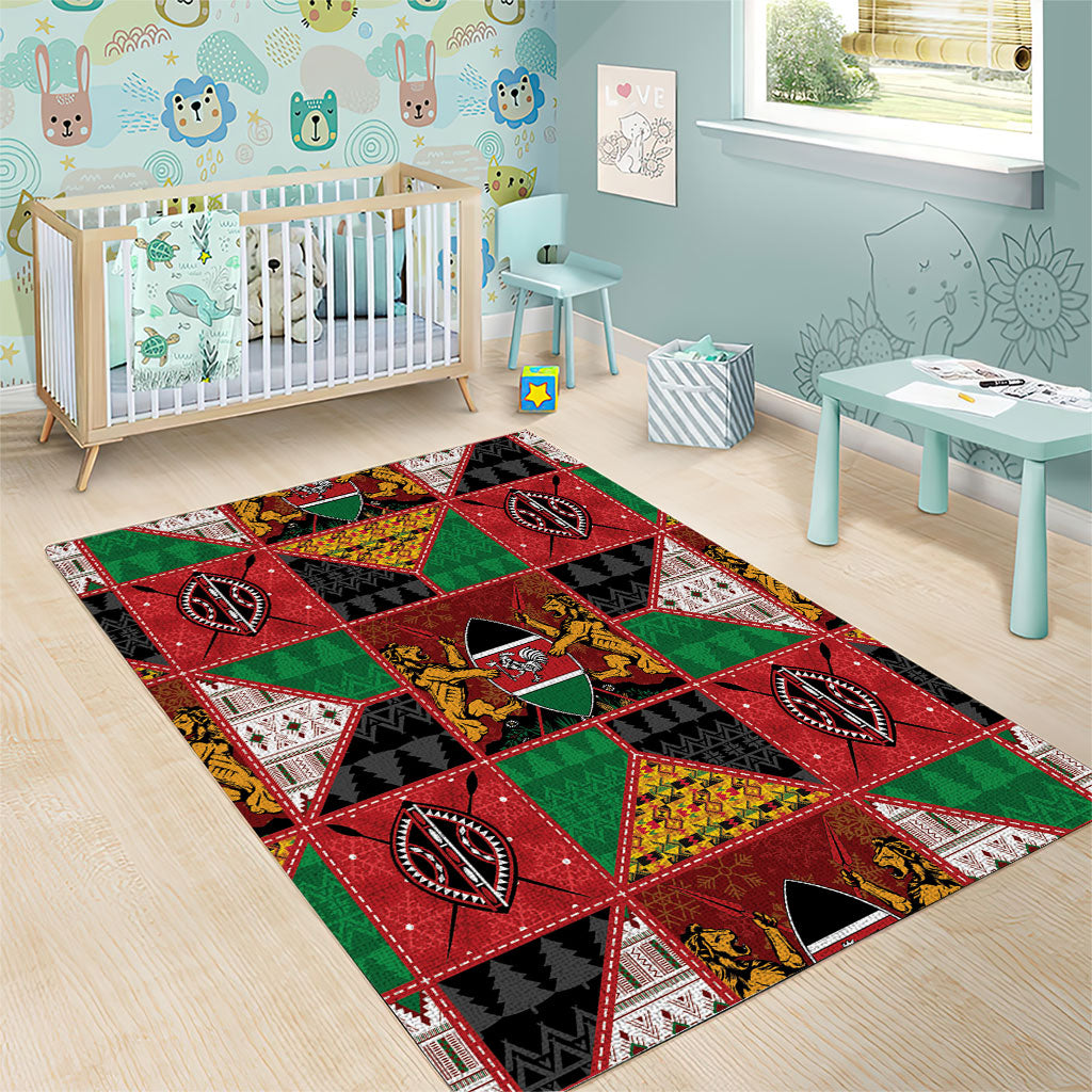 Kenya Christmas Area Rug Patchwork Style