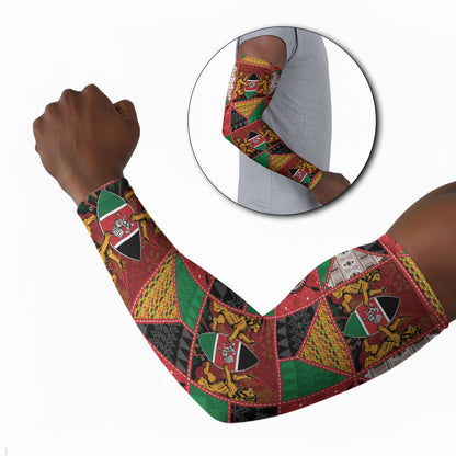 Kenya Christmas Arm Sleeves Patchwork Style