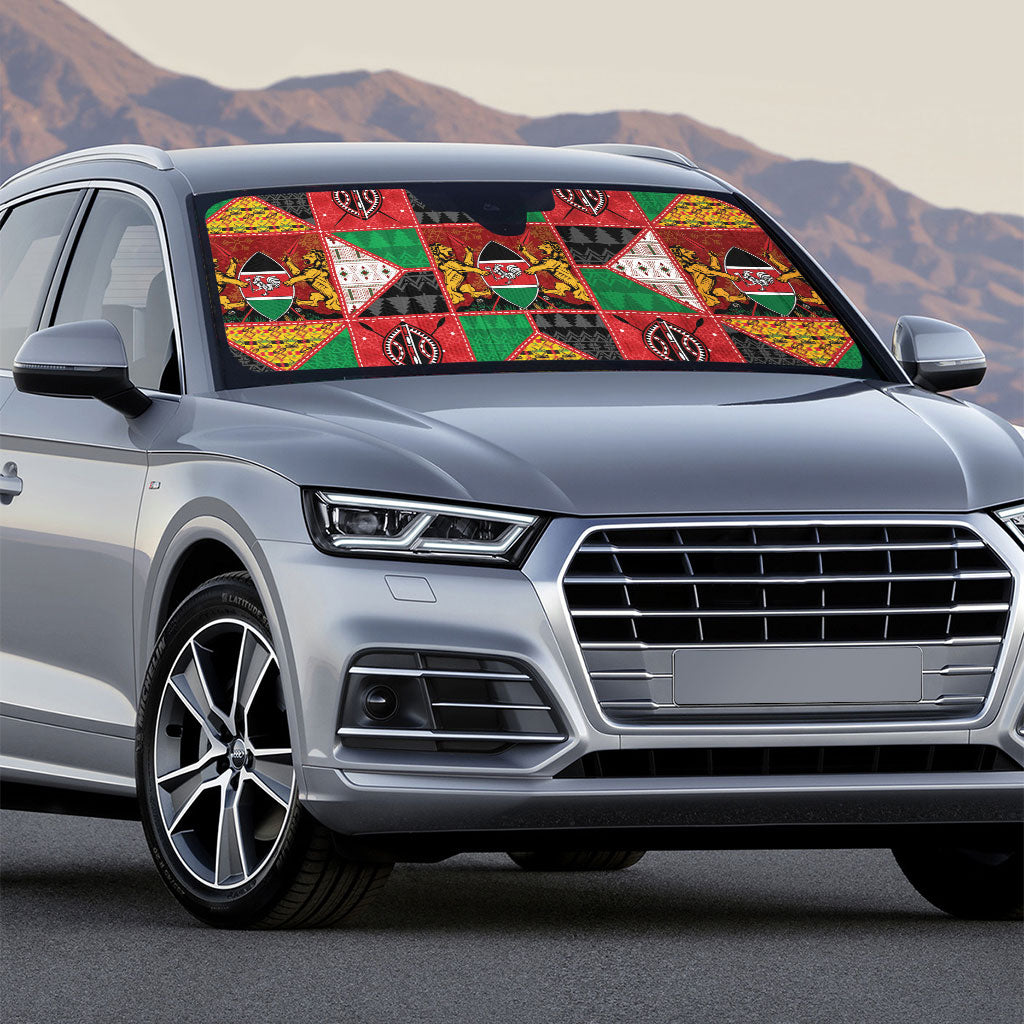 Kenya Christmas Auto Sun Shade Patchwork Style