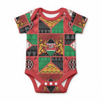 Kenya Christmas Baby Onesie Patchwork Style