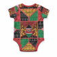 Kenya Christmas Baby Onesie Patchwork Style
