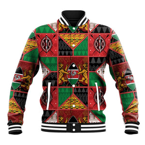 Kenya Christmas Baseball Jacket Patchwork Style