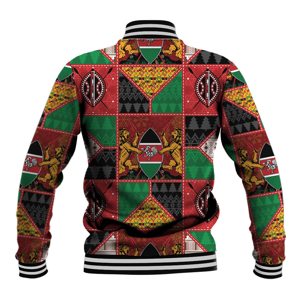 Kenya Christmas Baseball Jacket Patchwork Style
