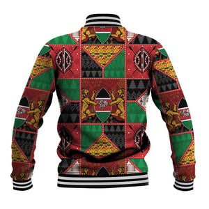 Kenya Christmas Baseball Jacket Patchwork Style