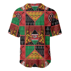 Kenya Christmas Baseball Jersey Patchwork Style