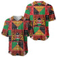 Kenya Christmas Baseball Jersey Patchwork Style