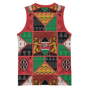 Kenya Christmas Basketball Jersey Patchwork Style