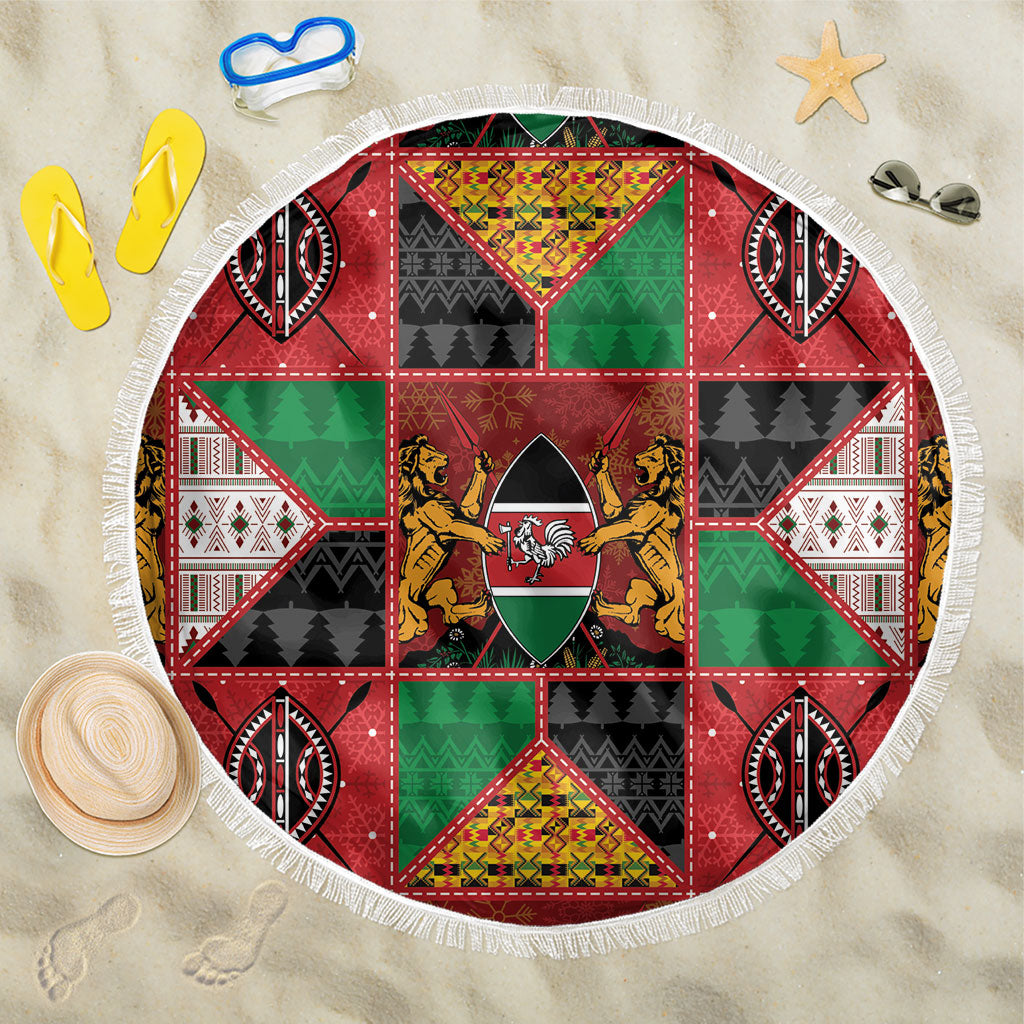 Kenya Christmas Beach Blanket Patchwork Style