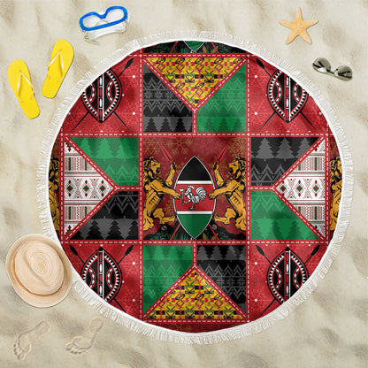 Kenya Christmas Beach Blanket Patchwork Style