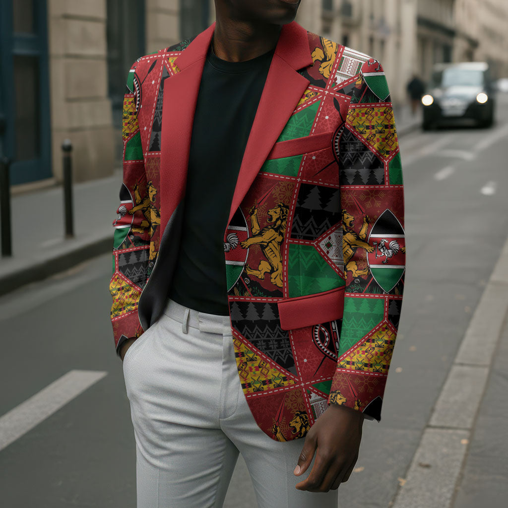 Kenya Christmas Blazer Patchwork Style