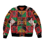 Kenya Christmas Bomber Jacket Patchwork Style