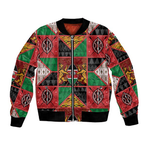 Kenya Christmas Bomber Jacket Patchwork Style