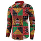 Kenya Christmas Button Sweatshirt Patchwork Style