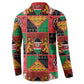 Kenya Christmas Button Sweatshirt Patchwork Style