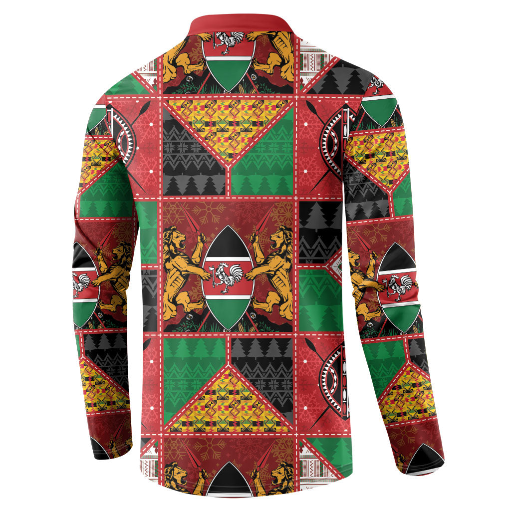Kenya Christmas Button Sweatshirt Patchwork Style