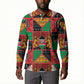 Kenya Christmas Button Sweatshirt Patchwork Style