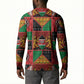 Kenya Christmas Button Sweatshirt Patchwork Style