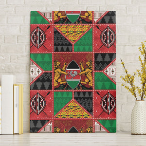 Kenya Christmas Canvas Wall Art Patchwork Style