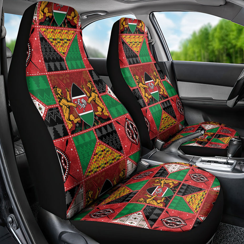 Kenya Christmas Car Seat Cover Patchwork Style