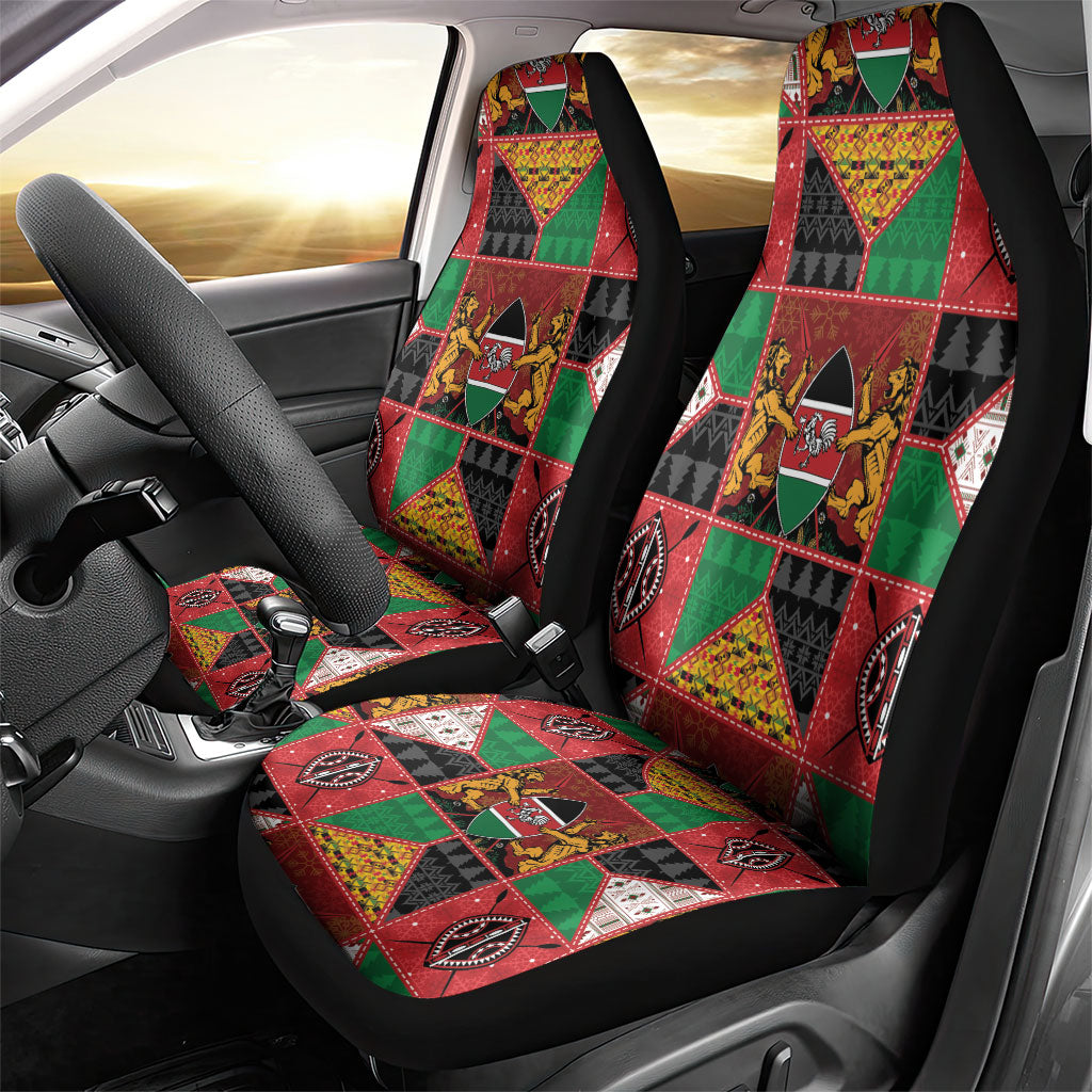 Kenya Christmas Car Seat Cover Patchwork Style