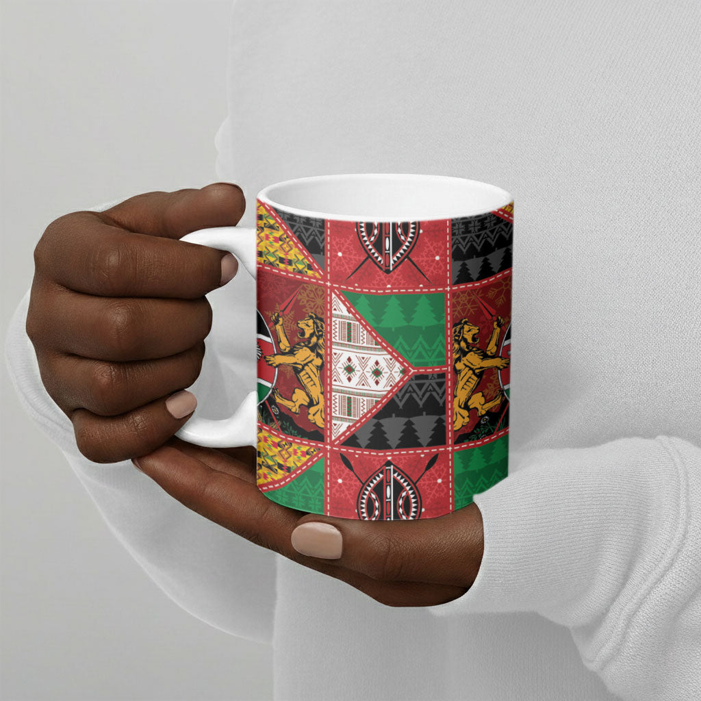 Kenya Christmas Ceramic Mug Patchwork Style