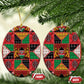 Kenya Christmas Ceramic Ornament Patchwork Style