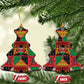 Kenya Christmas Ceramic Ornament Patchwork Style