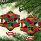 Kenya Christmas Ceramic Ornament Patchwork Style