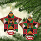 Kenya Christmas Ceramic Ornament Patchwork Style