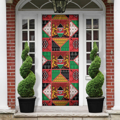 Kenya Christmas Door Cover Patchwork Style