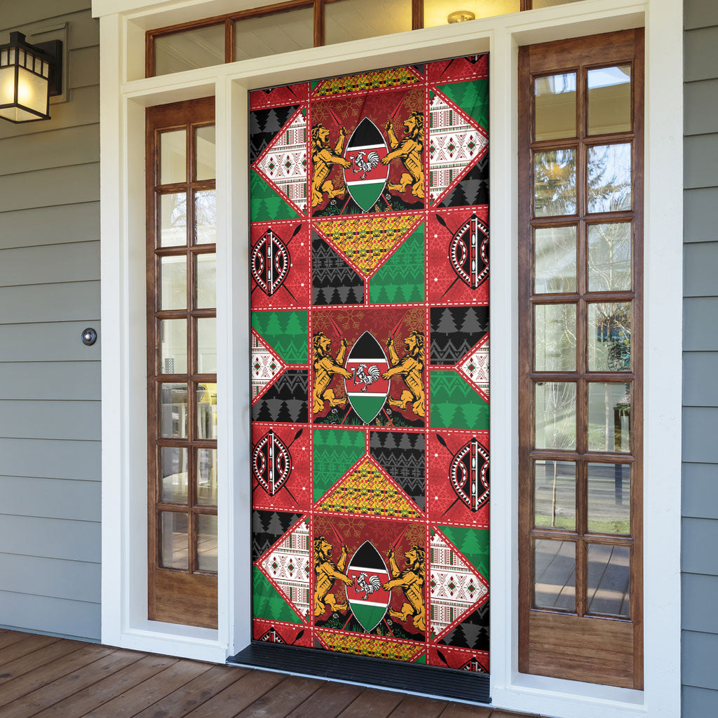Kenya Christmas Door Cover Patchwork Style