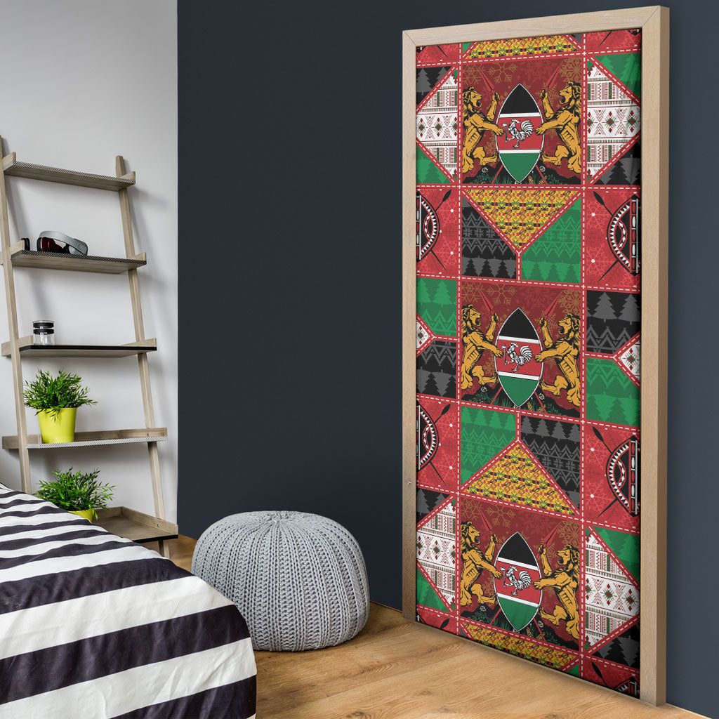 Kenya Christmas Door Cover Patchwork Style