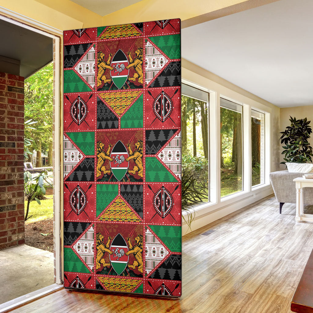 Kenya Christmas Door Cover Patchwork Style