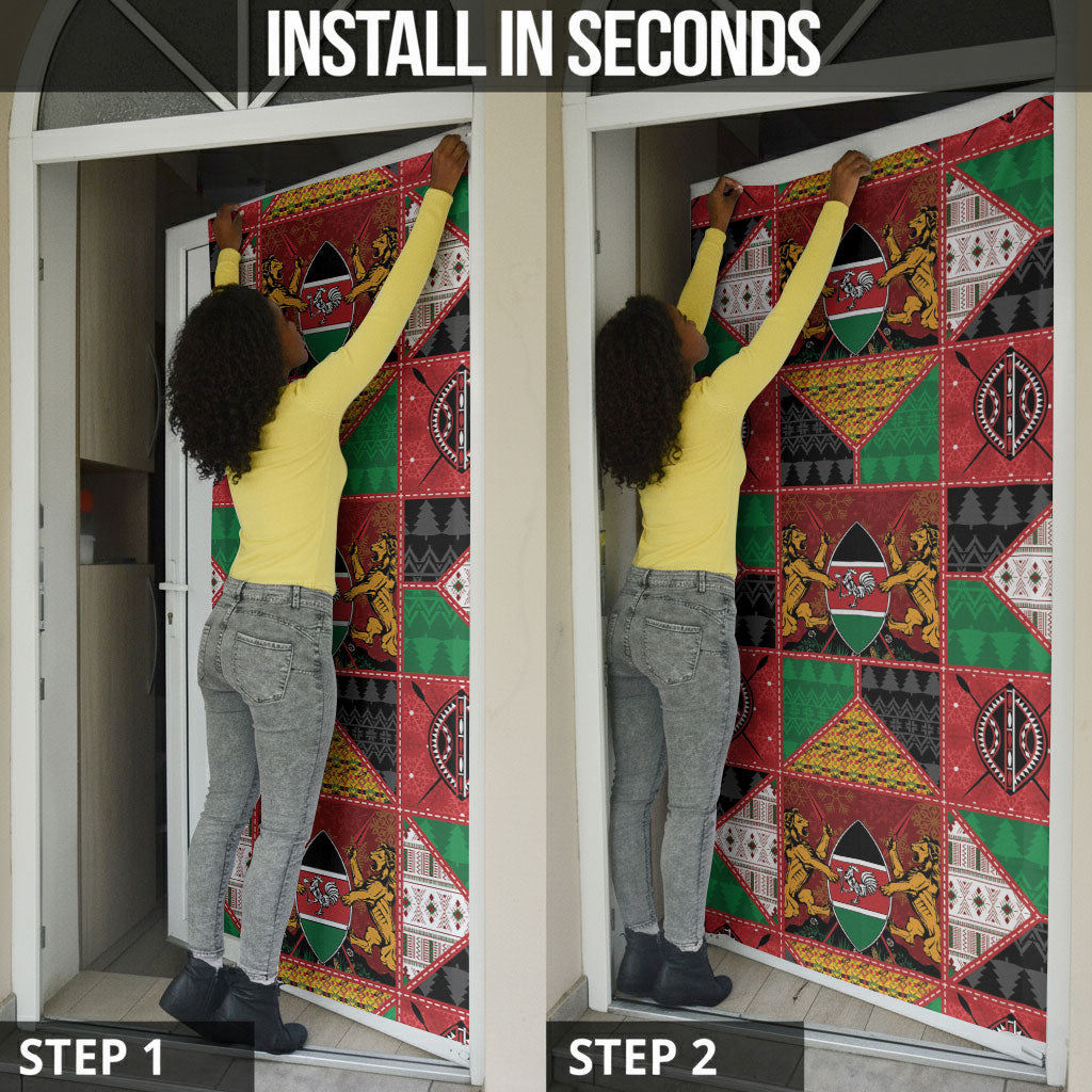 Kenya Christmas Door Cover Patchwork Style
