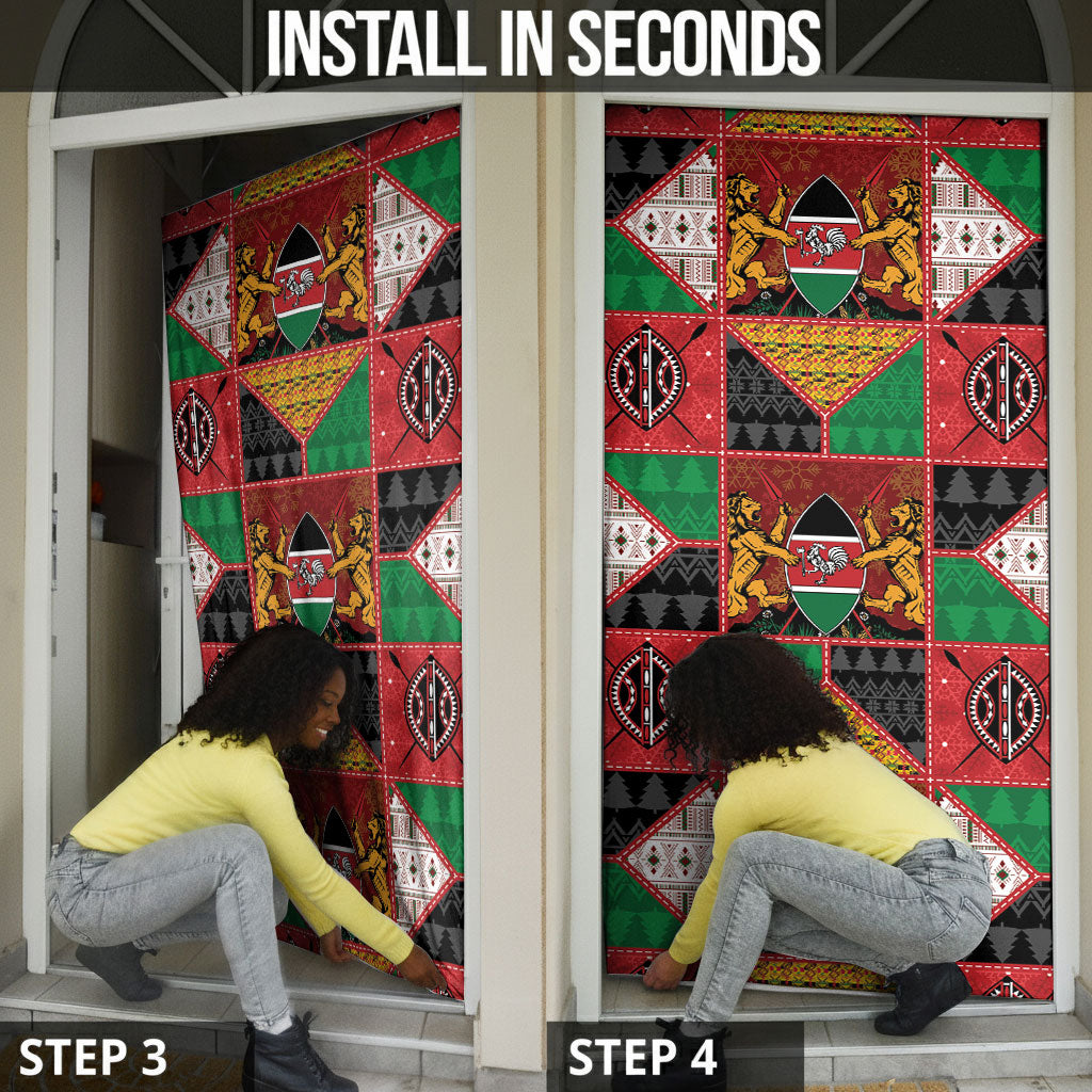 Kenya Christmas Door Cover Patchwork Style