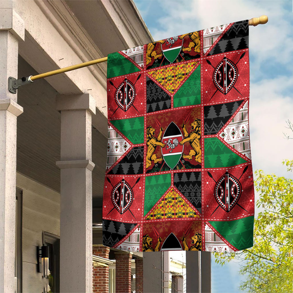 Kenya Christmas Garden Flag Patchwork Style
